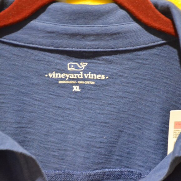 Vineyard Vines NWT Popover Long Sleeve Polo Size XL Blue - Picture 3 of 4